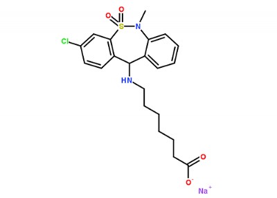 7-[(3-氯-6,11-二氢-5,5-二氧-6-甲基二苯并-[c,f][1,2]噻唑平-11-基)